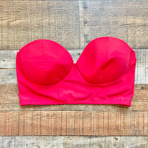 Eloquii Red Bustier Underwire Strapless Bikini Top- Size 12