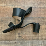 Pashion Black Double Strap Sandals- Size 7 (BRAND NEW, see notes)