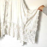 Monoreno White Lace Poncho Top- Size L