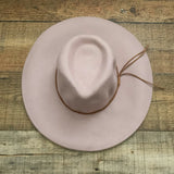 No Brand Pink Brown Braid Belted Wool Hat