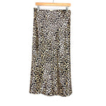 Amaryllis Animal Print Satin Elastic Waistband Skirt- Size L (sold out online)