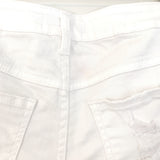 JustUSA White Distressed Button Up Denim Shorts- Size S (See notes!)