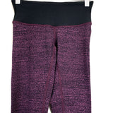 Lululemon Black and Pink Marker Stripe Legging- Size 2 (Inseam 27”)