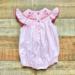 Poppy Kids Pink Floral Smocked Bubble- Size 3M