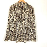 H&M Leopard Button Up Blouse- Size 14
