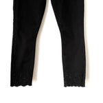 Jen 7 by 7 for all Mankind Black Eyelet Hem Skinny Jeans NWT- Size 2 (Jana Inseam 26”)