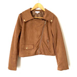 Pink Lily Brown Suede Moto Jacket- Size S (sold out online)