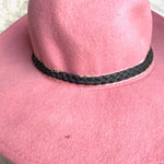 No Brand Pink Braided Hat- Size O/S (see notes)