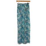 Missguided Sheer Palm Print Front Slits Cover Up Skirt- Size 4