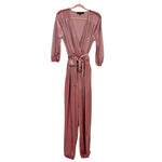 ELOQUII Dusty Rose Relaxed Velvet Jumpsuit- Size 14/16