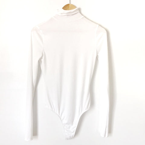 Intimately by Free People White Ribbed Long Sleeve Turtleneck Bodysuit- Size S (see notes)