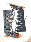 Shoevibe Gladiator Black Sandal- Size 7
