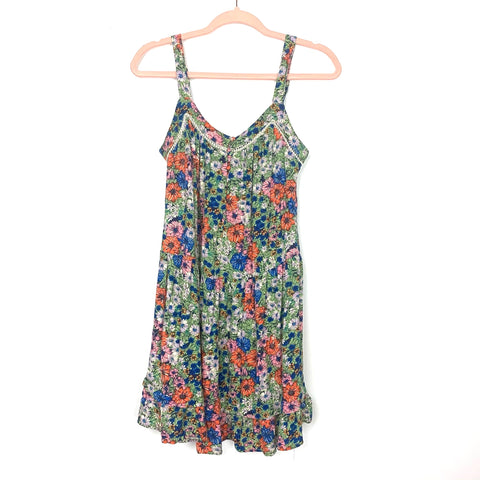 wild fable green floral dress Wild Fable Sexy Mint Green Floral Cut-Out Ruched Bodycon Mini Dress Size 3X