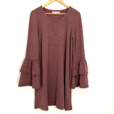 LOFT Purple Ruffle Sleeve Dress- Size XS