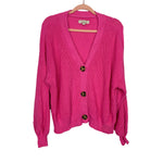 LOFT Pink Button Front V-Neck Cardigan- Size L (sold out online)