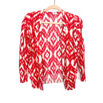 Crown & Ivy White/Red/Peach  Chevron Cardigan- Size S~ (See Notes)