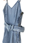 Show Me Your Mumu Denim Belted Romper- Size S