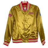 Mitchell & Ness Throwbacks NFL Satin Gold 49ers Jacket- Size XS (sold out online)