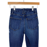 Good American Good Legs Crop Distressed Jeans- Size 0/25 (Inseam 25.5”)