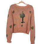 Wild Honey Cactus Print Sweater- Size L (see notes)