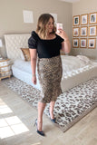 Amaryllis Animal Print Madi Midi Skirt- Size 1X (sold out online)