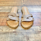 Ccocci Tan Studded Trim Sandals- Size 8 (LIKE NEW)