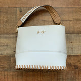 Jessica Simpson White Bucket Crossbody Handbag