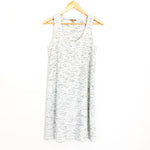 Lilla P Heathered White & Grey Cotton Tank Dress- Size S