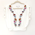 Band of Gypsies Embroidered Crop Top- Size XS