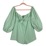 No Brand (Vestique) Mint Off the Shoulder Mint for You Romper- Size M (sold out online)