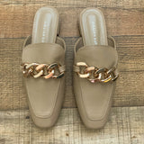 Jialianna Taupe Chain Mules- Size 240 (1.5) (See Notes -In Like New Condition!)