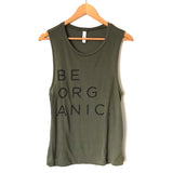 Clean Juice “Be Organic” Green Tank Top- Size M