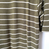 BP Olive and White Striped Tunic- Size L (see notes)