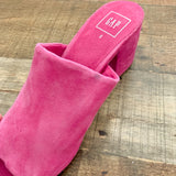 Gap Pink Suede Like Block Mules- Size 8 (See Notes)