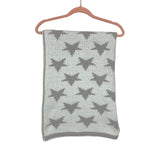 Smilo Grey and White Star Print Baby Blanket