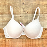 Victoria Secret Cream Lace Underwire Push-Up Bra- Size 32D