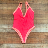 Beach Joy Pink and Orange One Piece- Size S