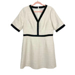 Gal Meets Glam Cream with Black Trim Dress- Size XL