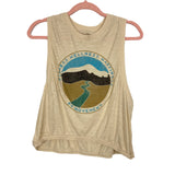 Free People Movement Tan Graphic Muscle Tank- Size S (see notes)