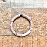 No Brand Mauve with Black Flecks Segmented Bracelet