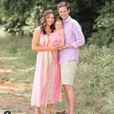 SUNDRESS Pastel Metallic Colorblock Belted Dress- Size M/L (see notes)