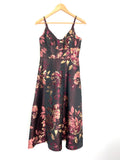 Eliza J Wine Metallic Floral Dress- Size 2