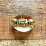 Glitzy Bella Gold Colored Plastic with Crystals Claw Clip NEW