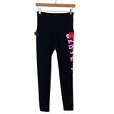 SPANX Black Blossom Print Leggings NWT- Size M (we have matching sports bra, Inseam 27")