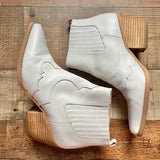 Sam Edelman White Western Booties- Size 7 (see notes)