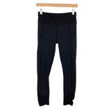 Lululemon Black Cinched Hem Leggings- Size 4 (Inseam 24”)