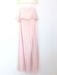 Lela Rose Light Pink Chiffon Strapless Dress- Size ~S