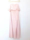 Lela Rose Light Pink Chiffon Strapless Dress- Size ~S