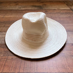 Universal Thread White Paper Straw with Tan Woven Band Adjustable Brim Hat NWT