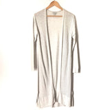 Allison Joy Grey Long Open Cardigan -Size S